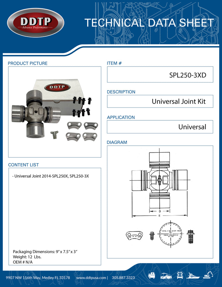 Universal Joint 2014 (SPL250X, SPL250-3X)