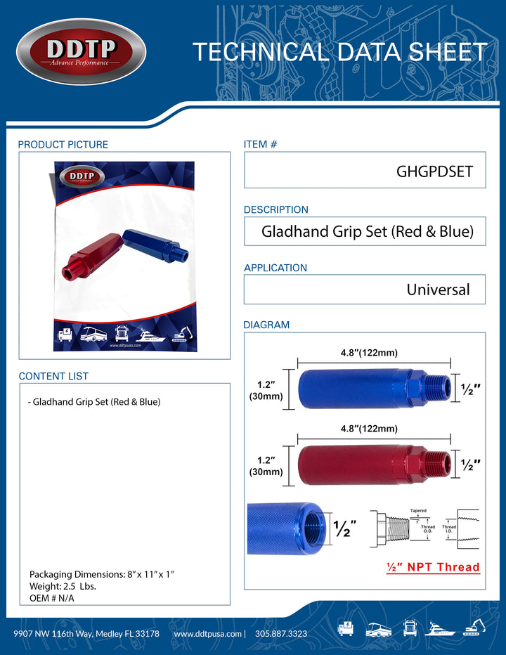 Gladhand Grip Set (Red & Blue)