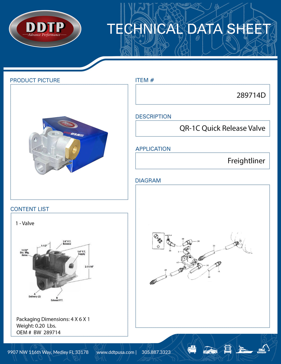 QR-1C Quick Release Valve ( BW 289714 )