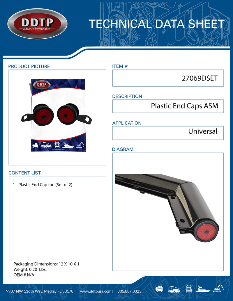 Spring Loaded Cap Design Plastic End Cap for Spring Loaded Mud Flap Braket Set of 2 – DDTP STORE ...