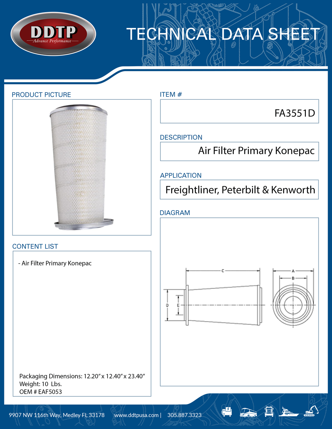 Air Filter Primary Konepac