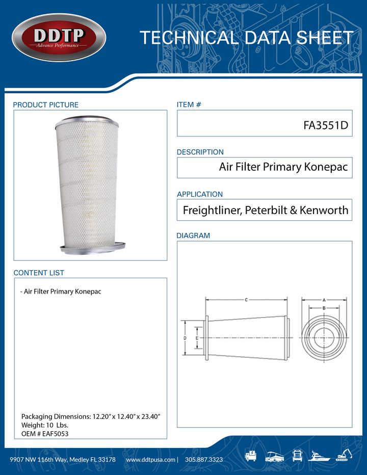 Air Filter Primary Konepac