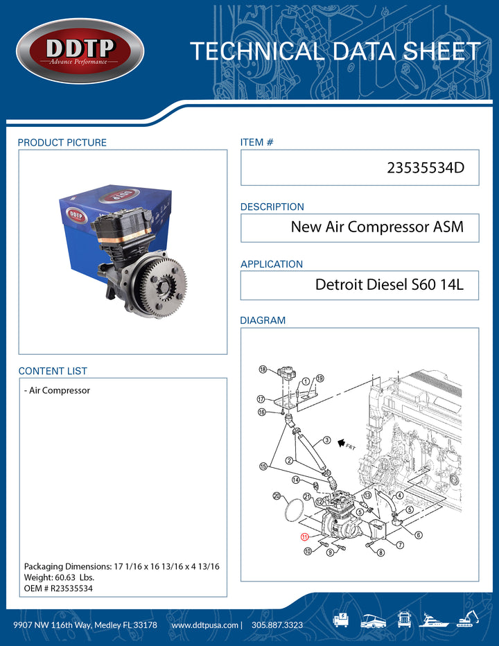 Air Compressor New, S60 14L