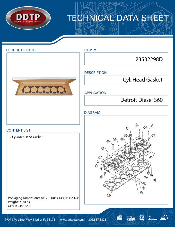Cyl. Head Gasket S60 (23532298)