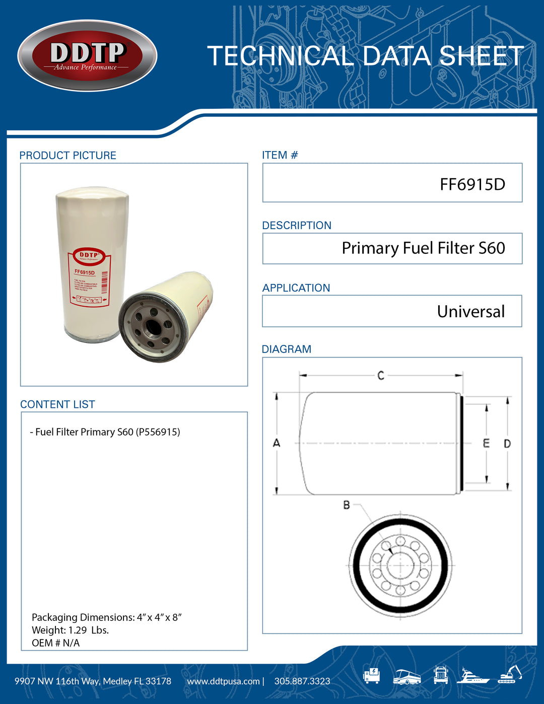 Primary Fuel Filter S60 (P556915)