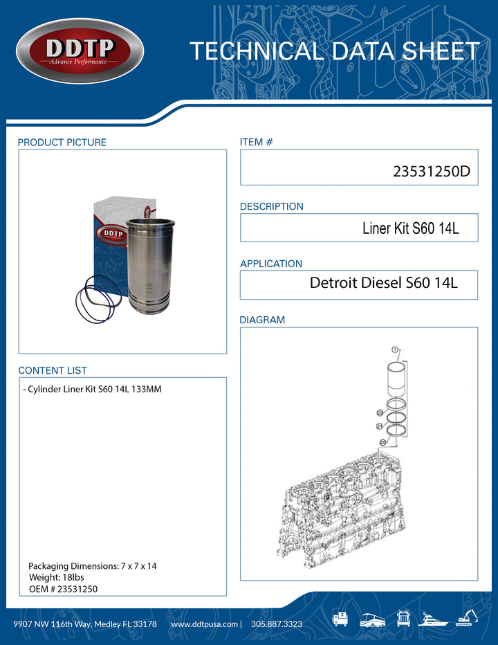 Liner Kit S60 14L ( 23531250 )