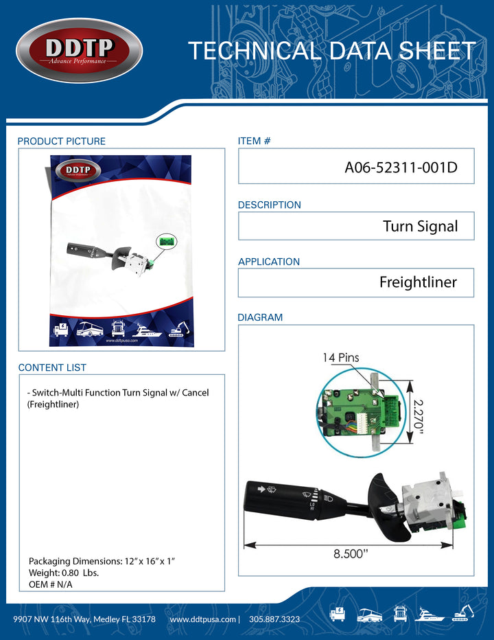 Switch-Multi Function Turn Signal w/ Cancel (Freightliner)