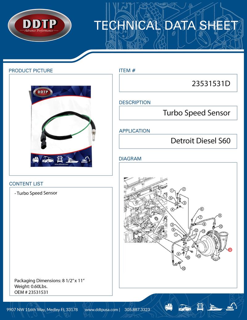 S60 Amazon.com: Turbo Speed Sensor Automotive Detroit Diesel S60