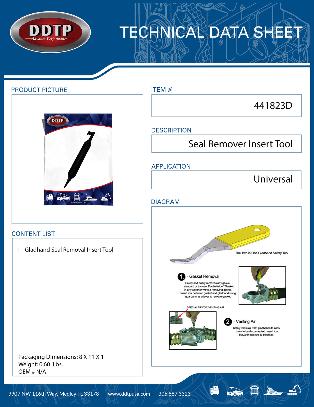 Gladhand Seal Removal Insert Tool ( 441823D )