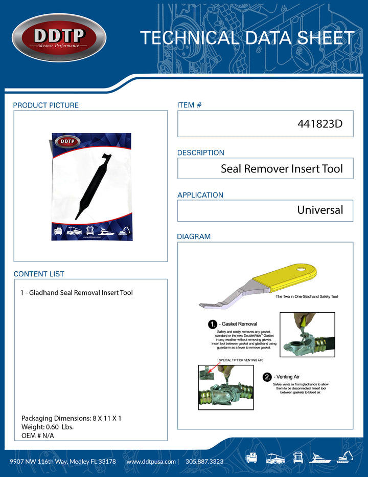 Gladhand Seal Removal Insert Tool ( 441823D )