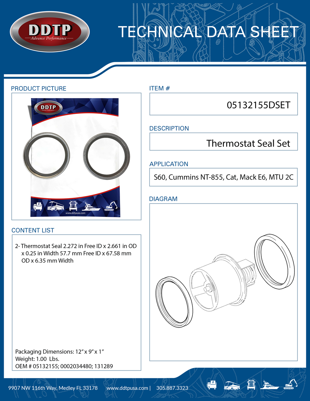 Seal Thermostat Set of 2(05132155)