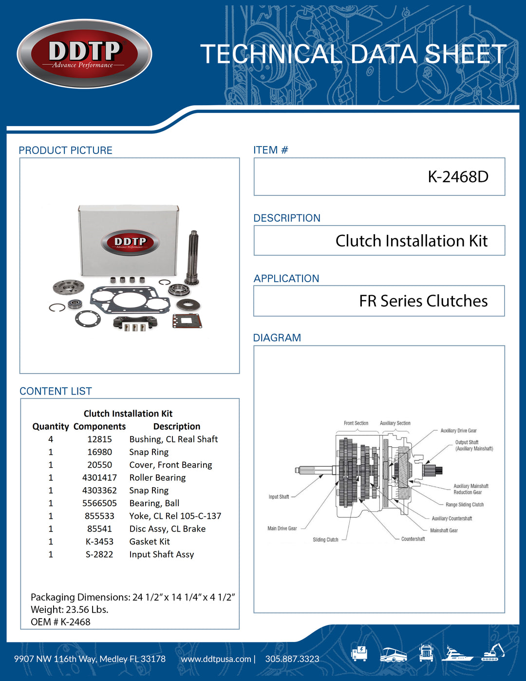 Clutch Installation Kit (Fuller RT Series) (M-1771D)