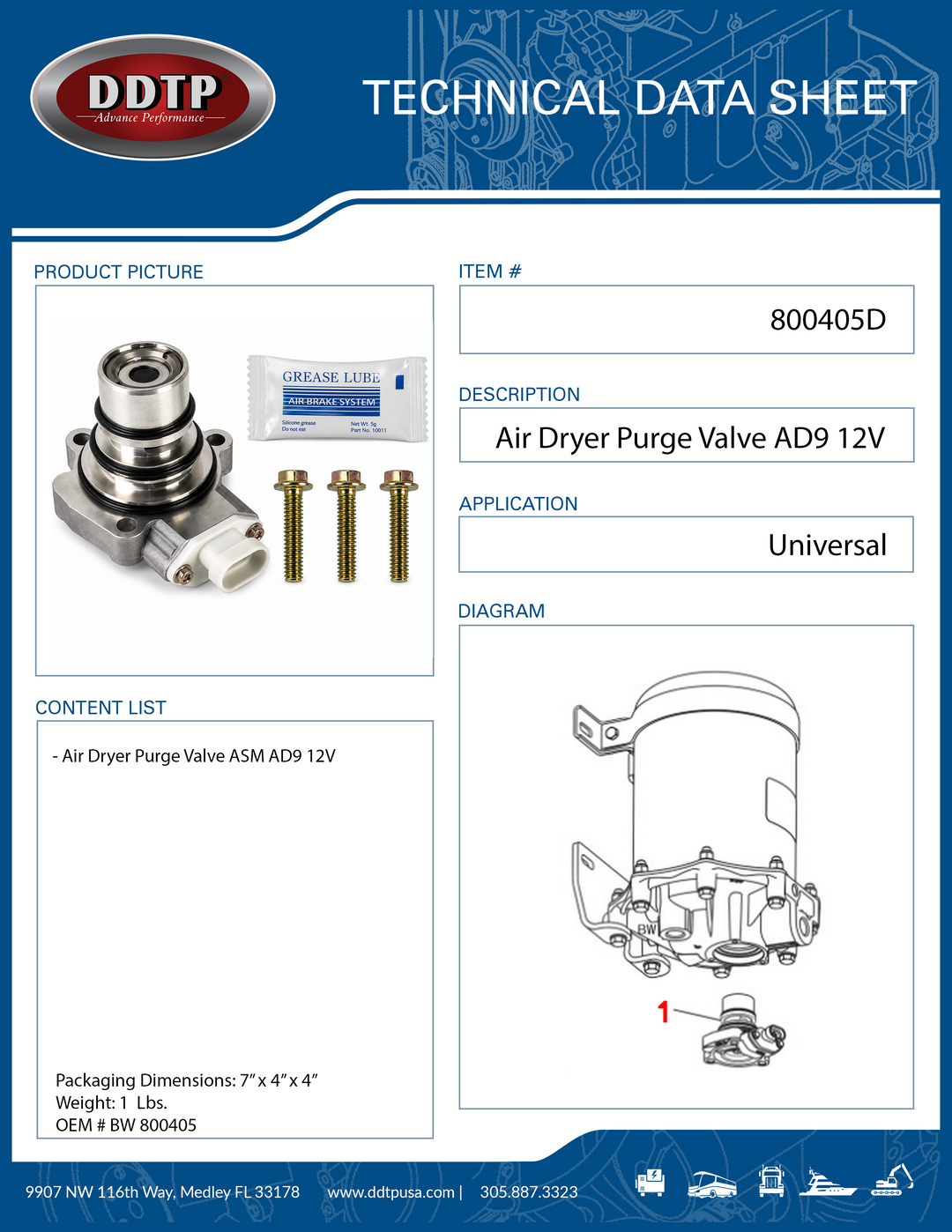 Air Dryer Purge Valve