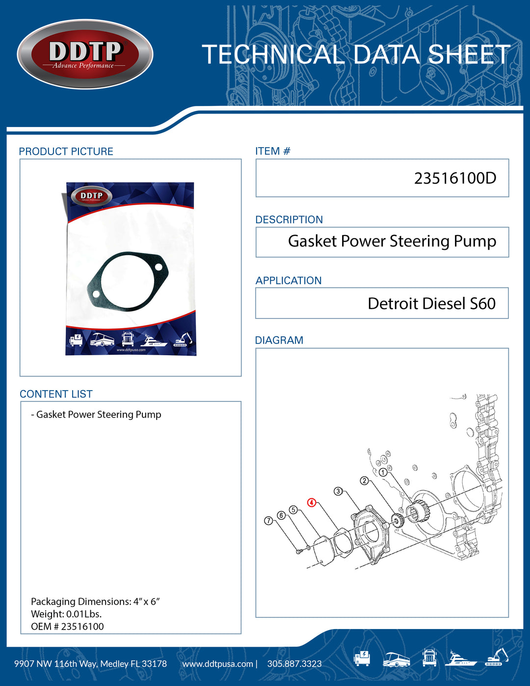 Gasket Power Steering Pump ( 23516100 )