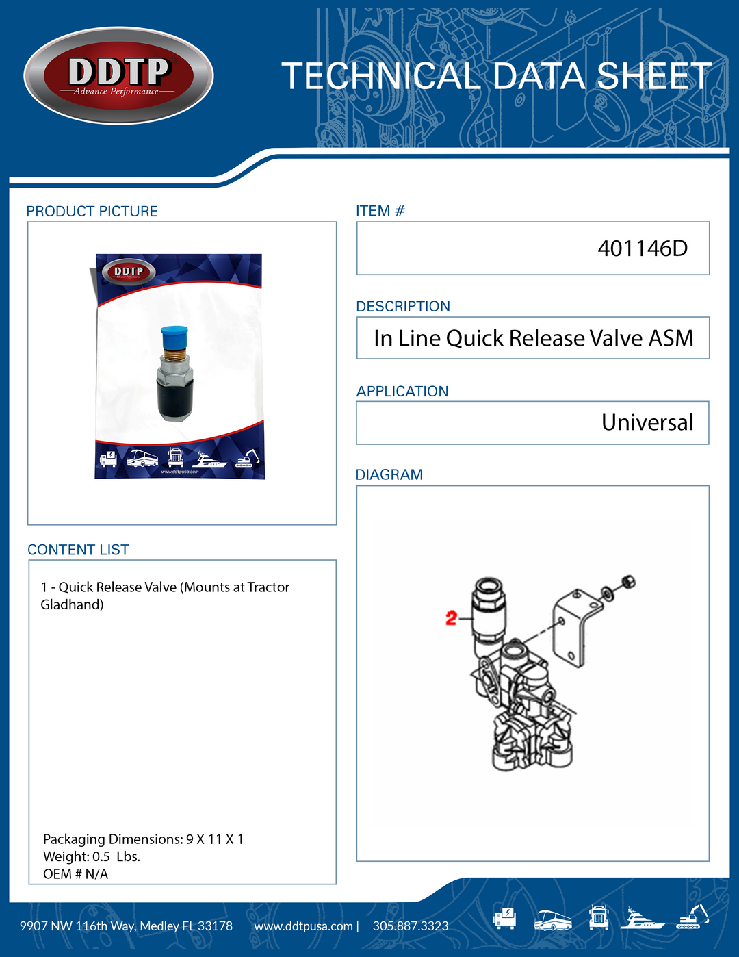 In Line Quick Release Valve Mounts at Tractor Gladhand ( 401146D)