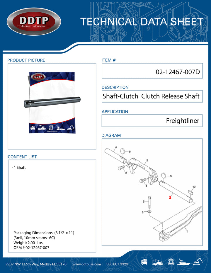 Shaft-Clutch, Plt, Col, Z 9-15/32" ( 02-12467-007 )