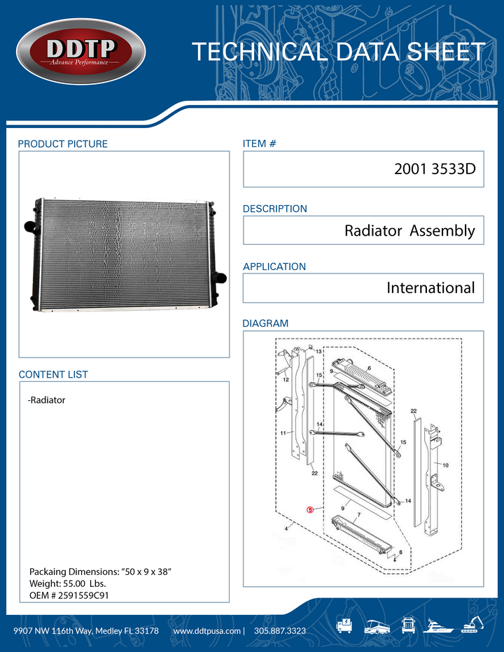 Radiator (International)( 2591559C91, 2591595C91 )