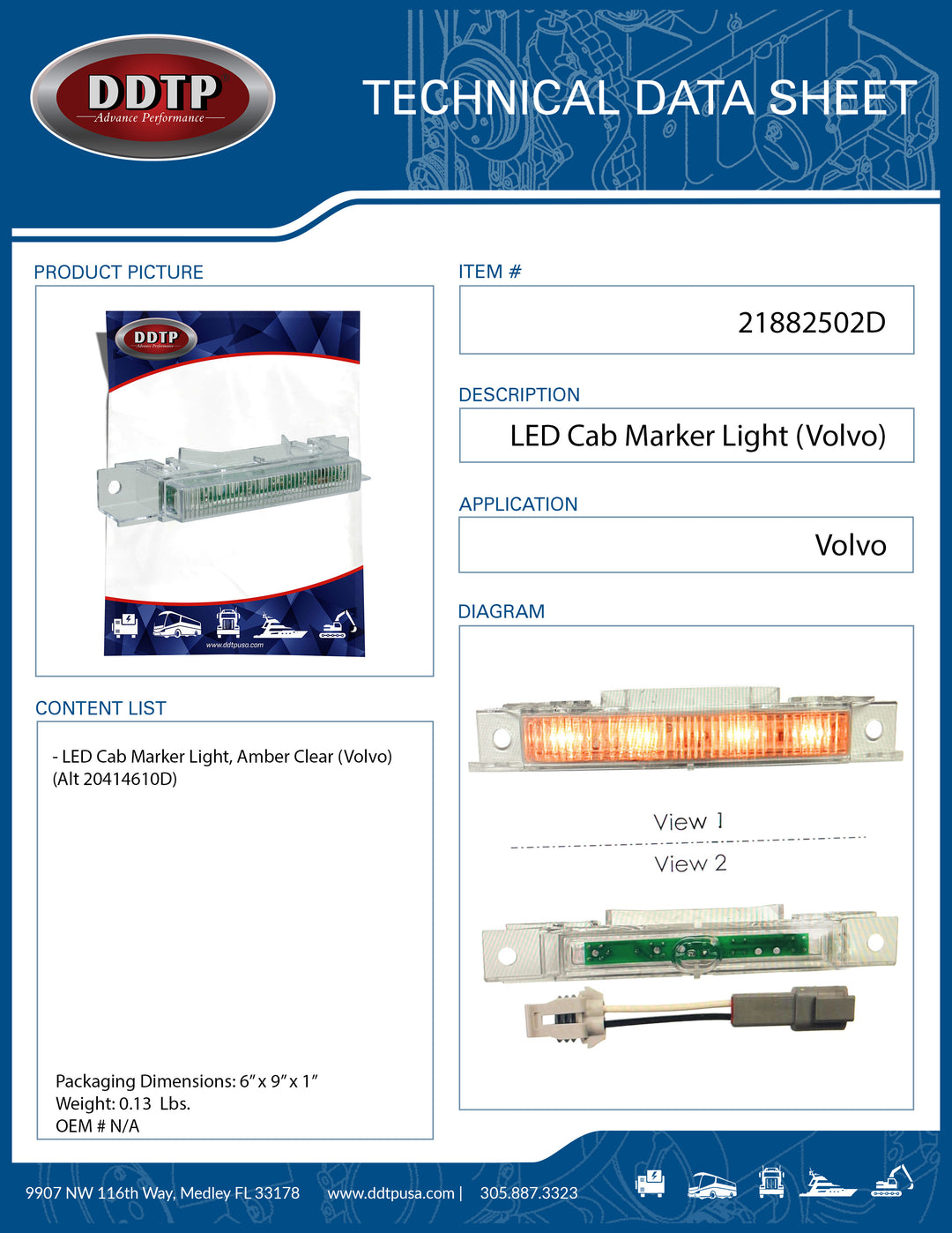 LED Cab Marker Light (Volvo)