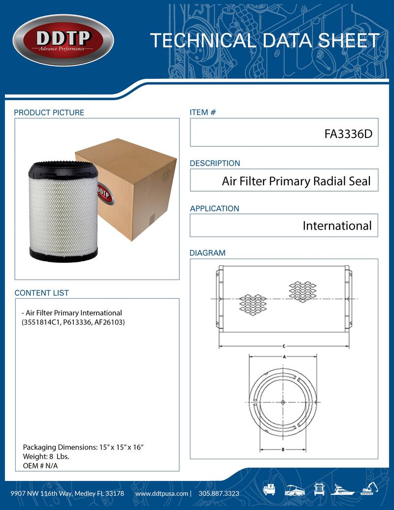Primary Air Filter Radial Seal (International)(P613336) – DDTP STORE ONLINE