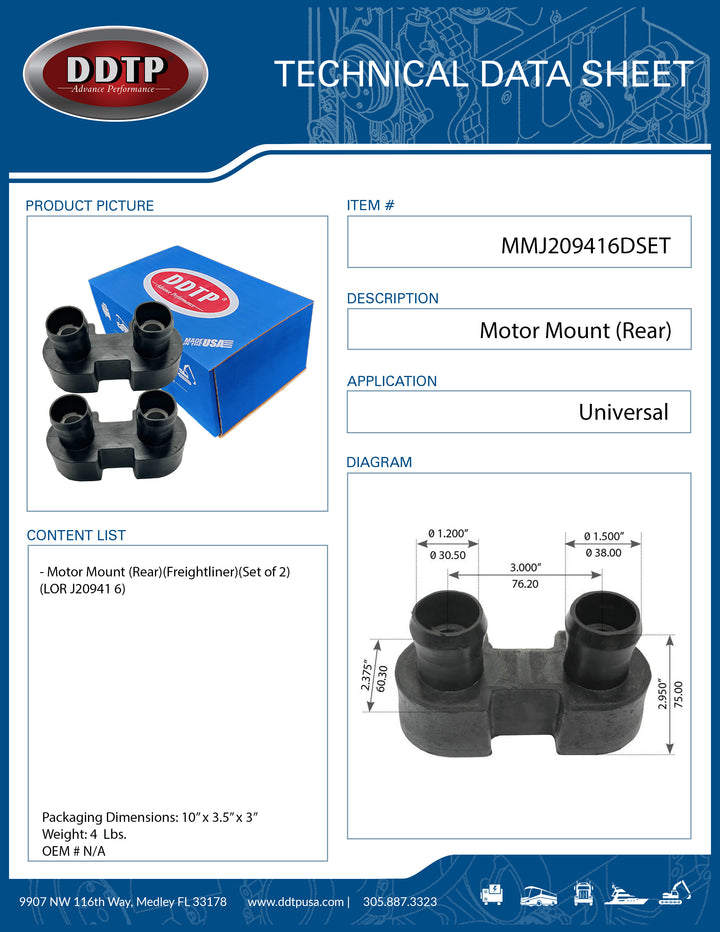 Soporte de motor (trasero) (juego de 2)