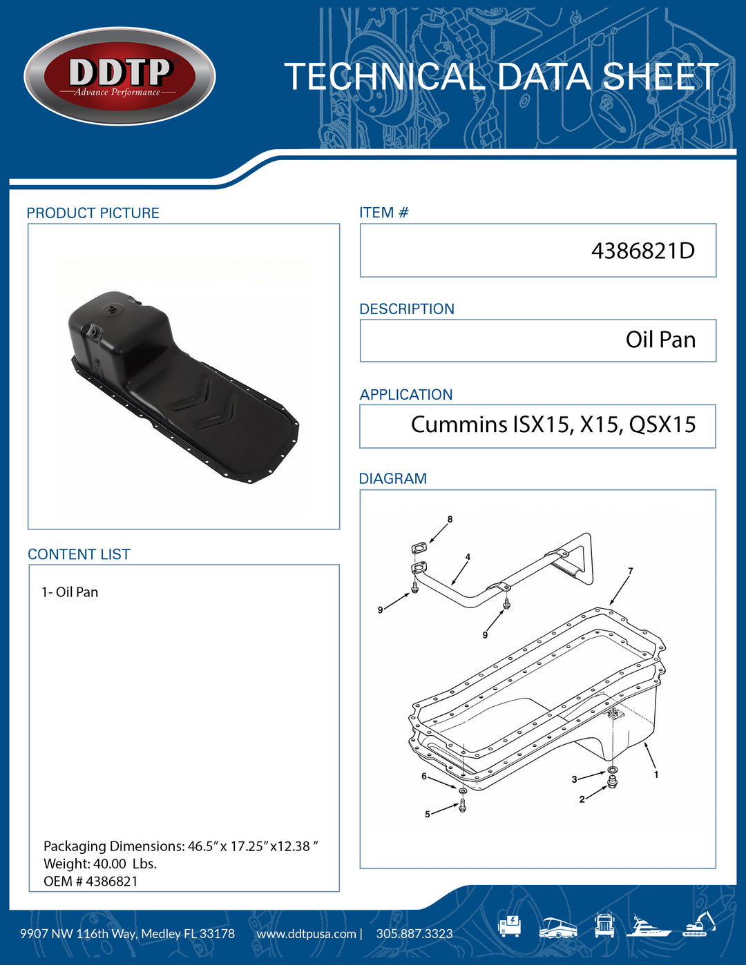 Oil Pan Asm, Metal W/ Plug (4386821)