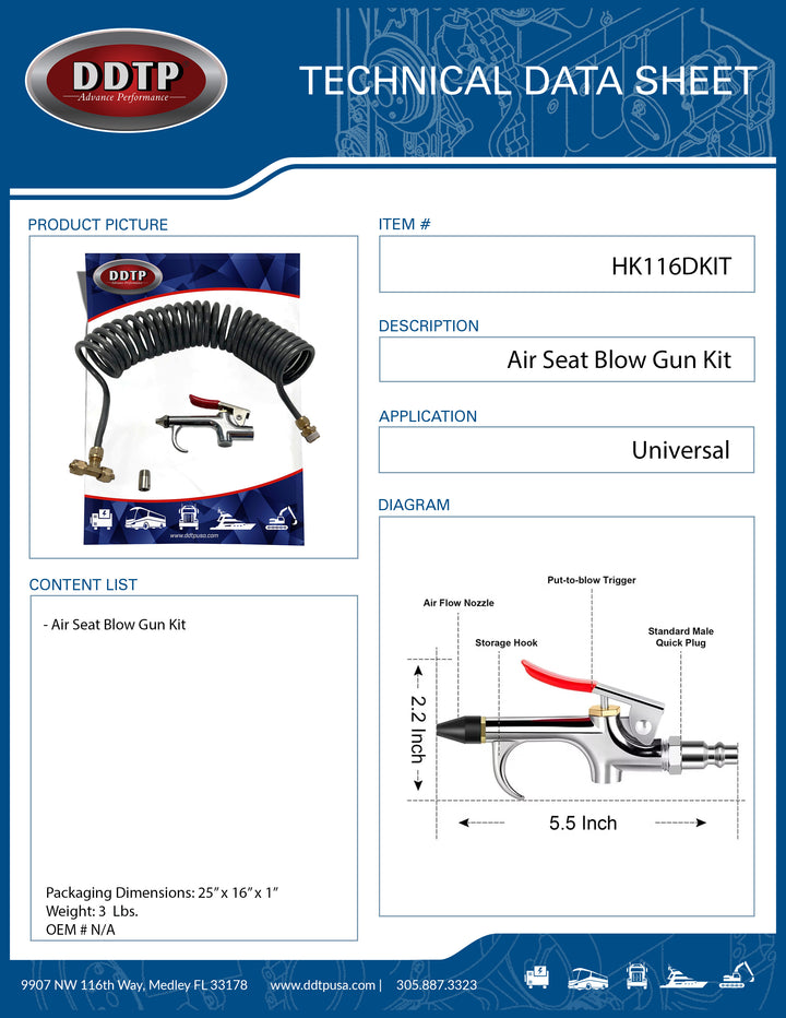 Air Seat Blow Gun