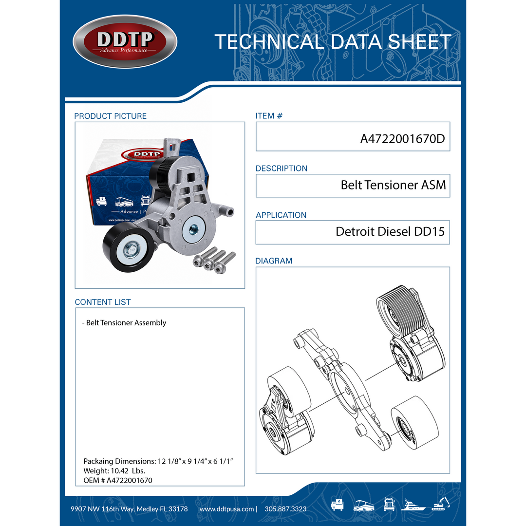 Belt Tensioner Detroit Diesel DD15