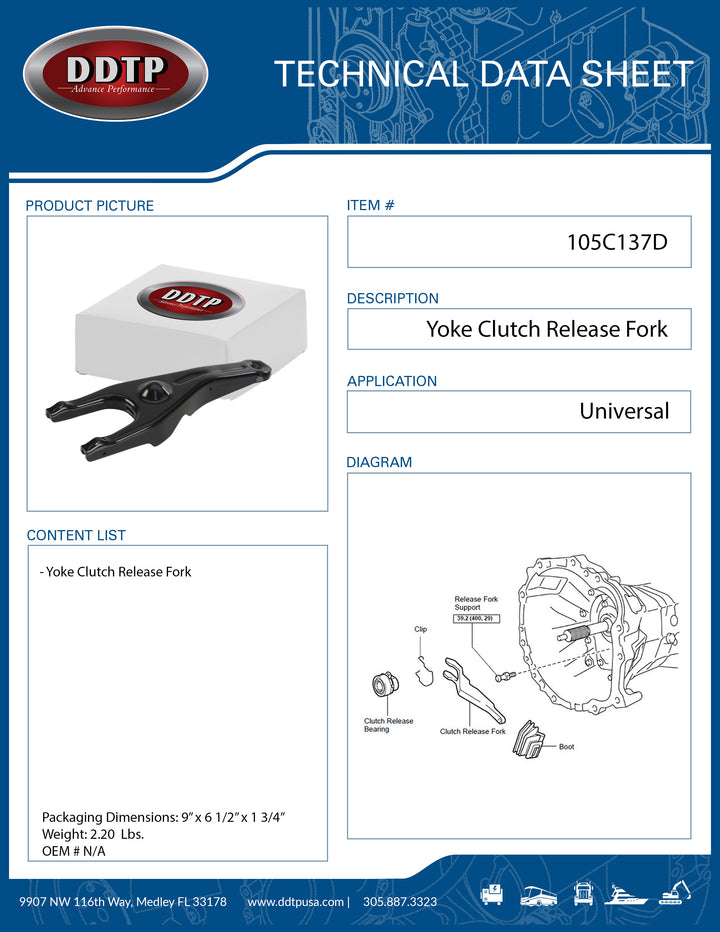 Yoke Clutch Release (Fork)(105C137D