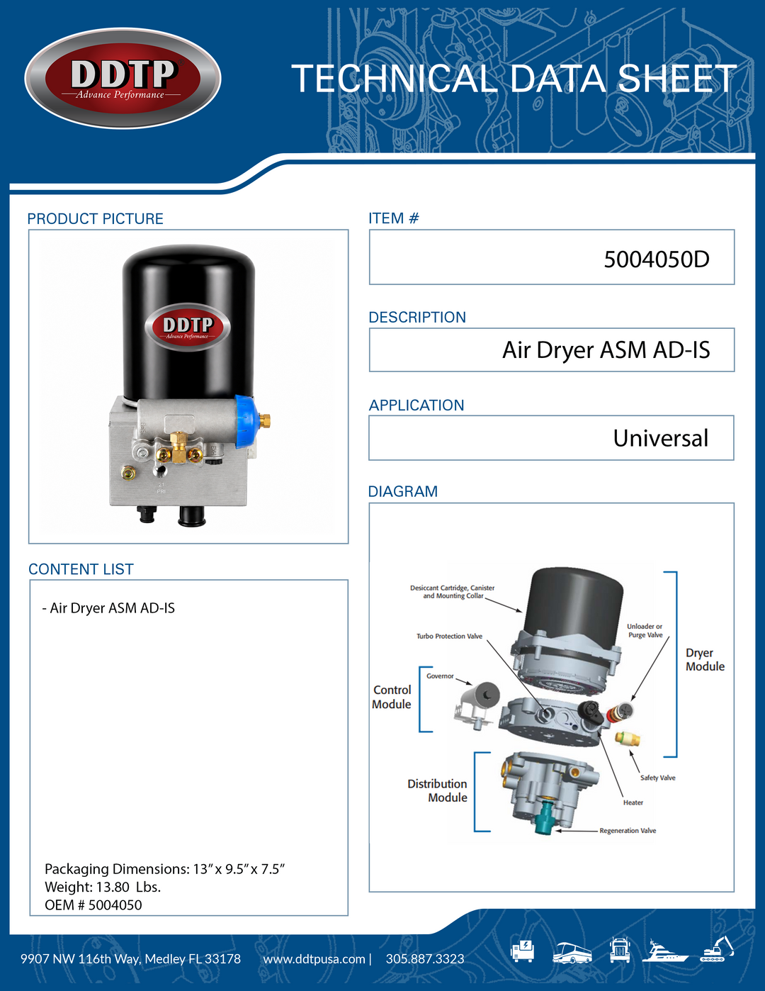 Air Dryer Assembly AD-IS