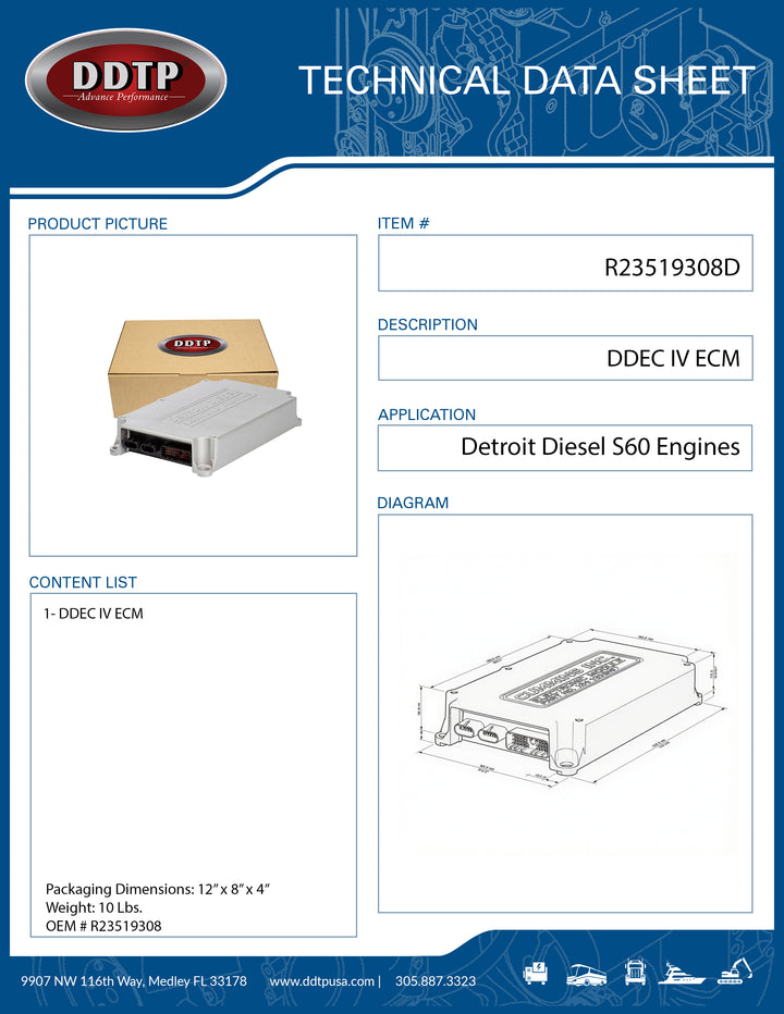 ECM DDEC IV S60 (12-24V) (R23519308)