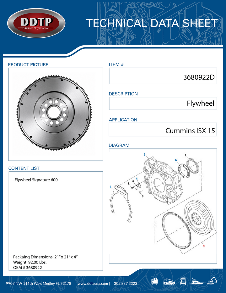 Volante Cummins ISX Signature 600 (3680922)