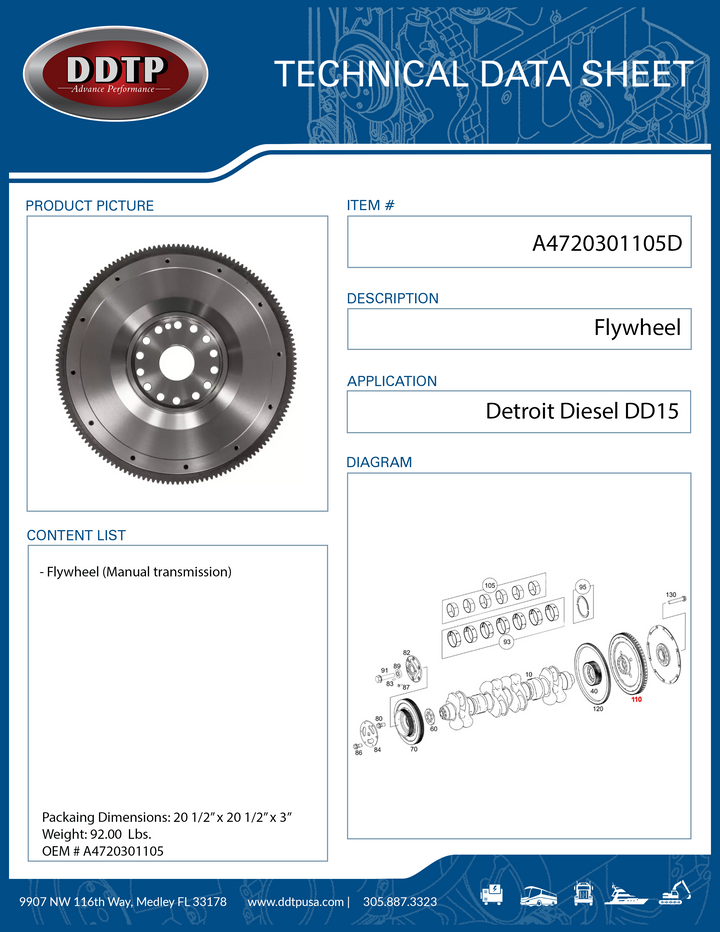 Volante DD15 Transmisión manual (A4720301105)
