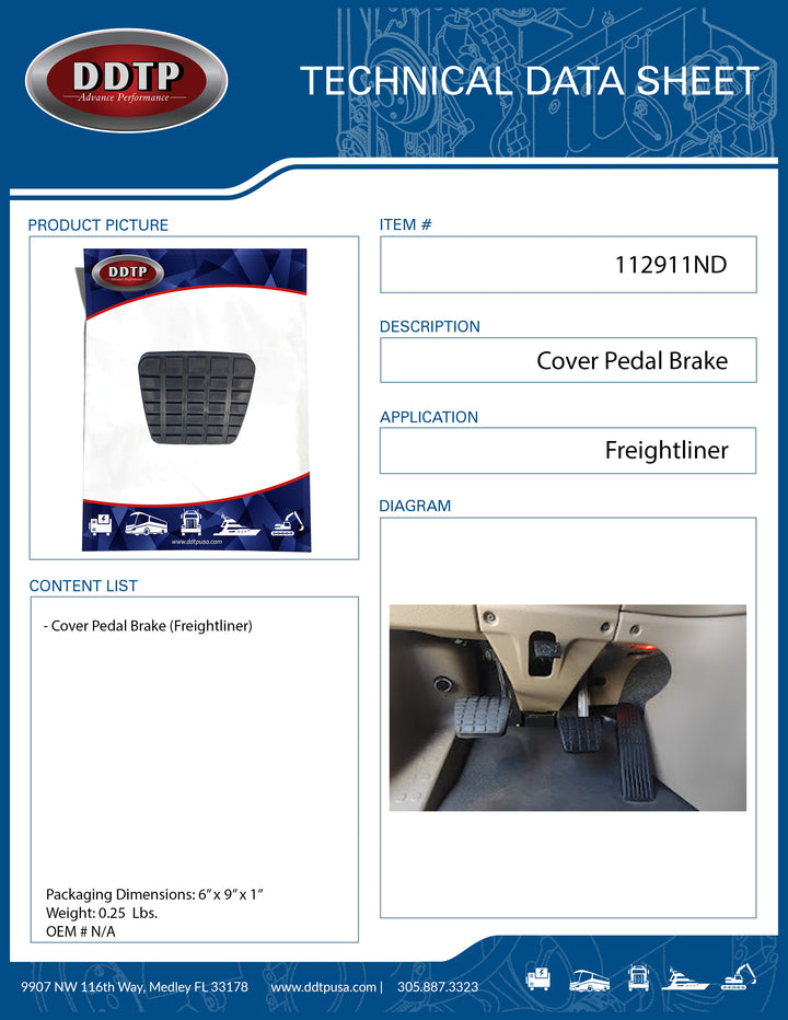 Cover Pedal Brake (Freightliner)