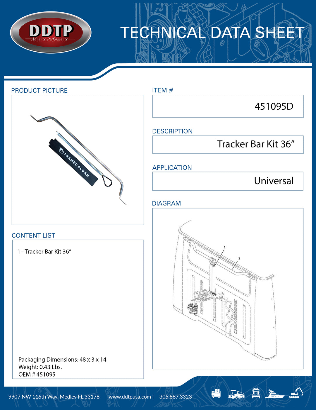 Tracker Bar Kit 36" ( 451095 )