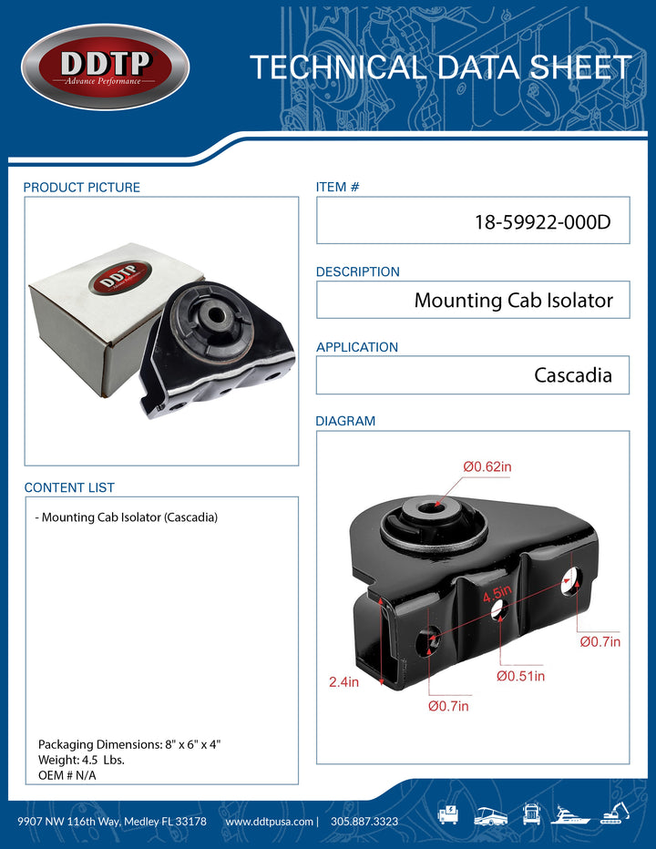 Mounting Cab Isolator (Cascadia)
