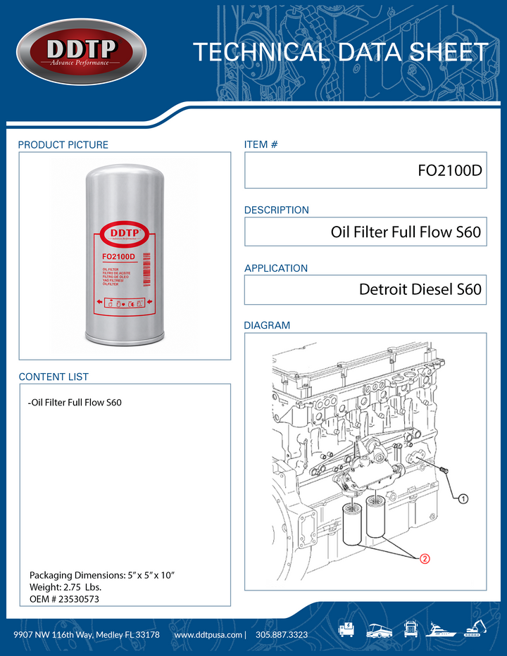 Kit de cartucho de filtro de aceite DD15, DD13 (A4731800909, P551005, LF17511)
