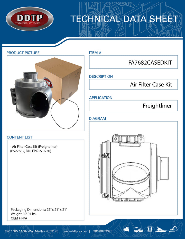 Air Filter Case Kit (Freightliner)(P527682, DN  EPG15 0230)