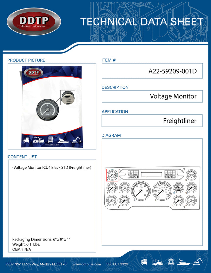Voltage Monitor ICU4 Black STD (Freightliner)