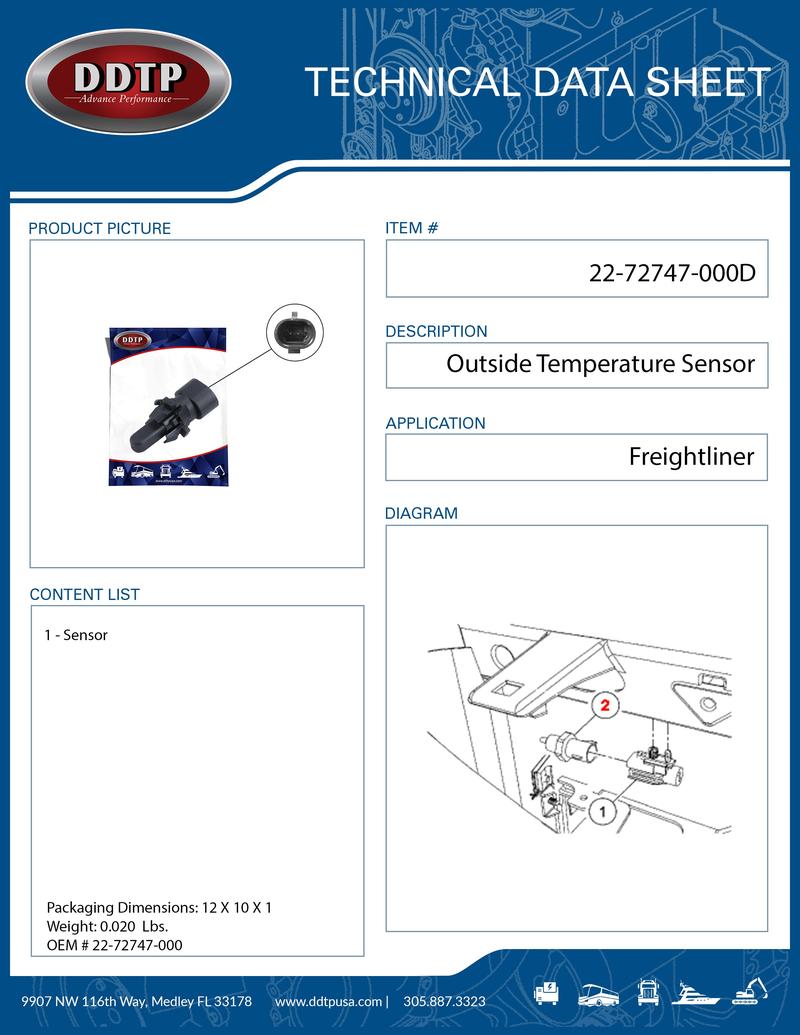 Sensor Outside Temperature P3 Freightliner ( 22-72747-000 ) – DDTP ...