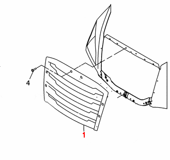 Grille-Hood Mounted Chrome, Bug Screen Freightliner Cascadia 18-20 ( 17-20801-006 )