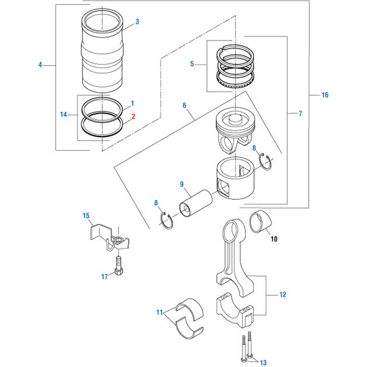 Seal O-Ring Liner Cummins ISX15 Single Overhead Camshaft 150MM