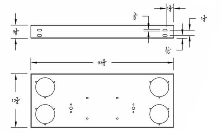 Stainless Steel Rear Central Panel Assembly with LED Lights