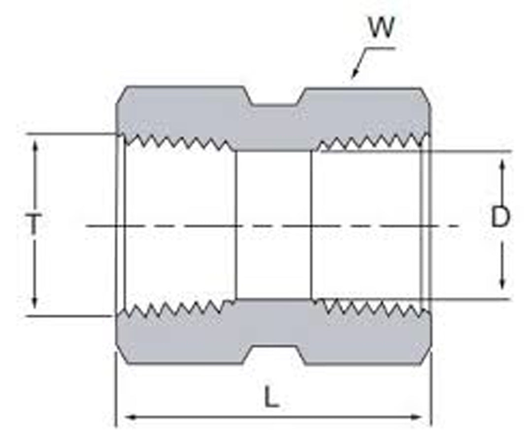Hex Female Coupling Kit (2 - 1/4" + 2 - 3/8" + 2 - 1/2")NPT