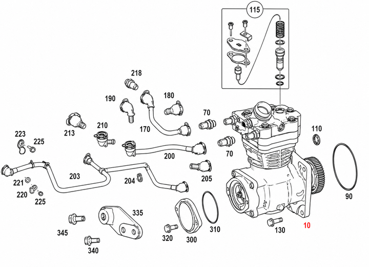 New Detroit Diesel DD15 901 Air Compressor