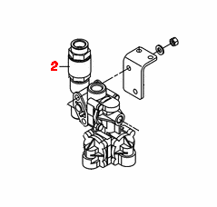 In Line Quick Release Valve Mounts Between Tractor Protection Valve & Air Lines ( SNV 401145 )