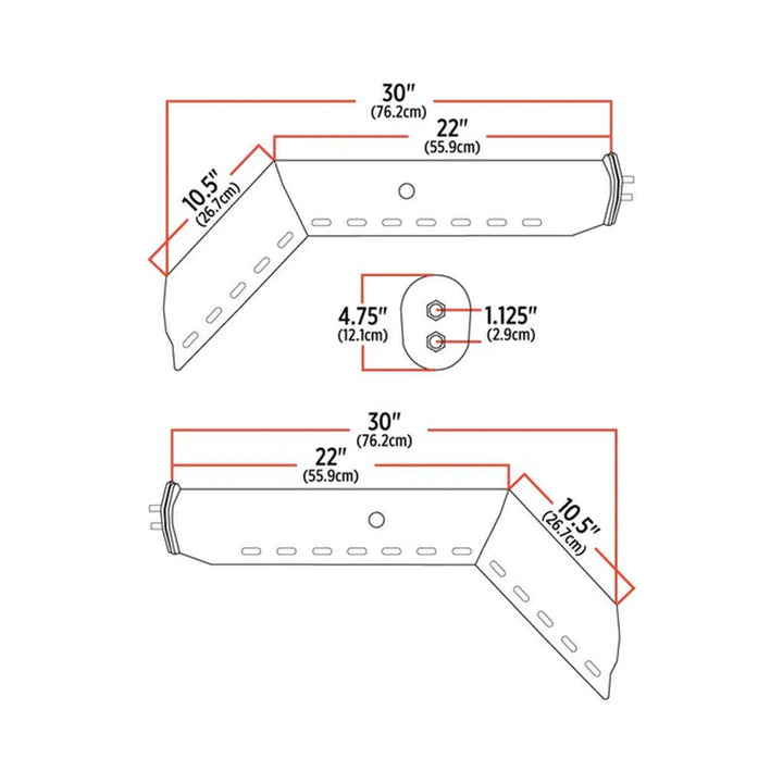 Mud Flap Hanger Bracket Chrome Left and Right Hand Set