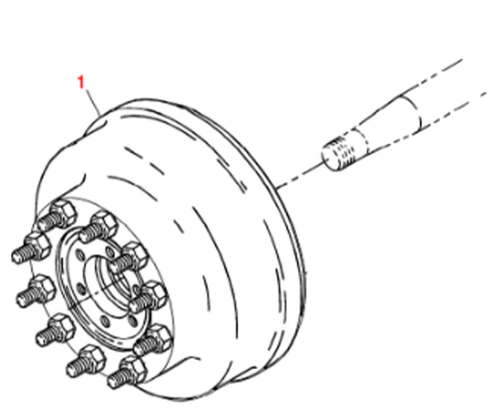 Heavy Duty Brake Drum 15.00" x 4.00" | Outboard Mount | 10-Bolt Disc Wheel | Cast Iron