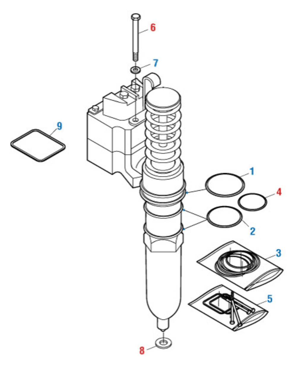 Injector Seal and Bolt Kit S60 12.7L (08929393)