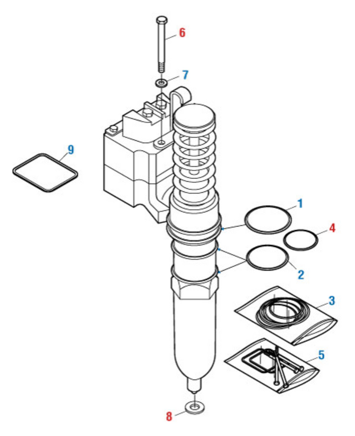 Injector Seal and Bolt Kit S60 12.7L (08929393)