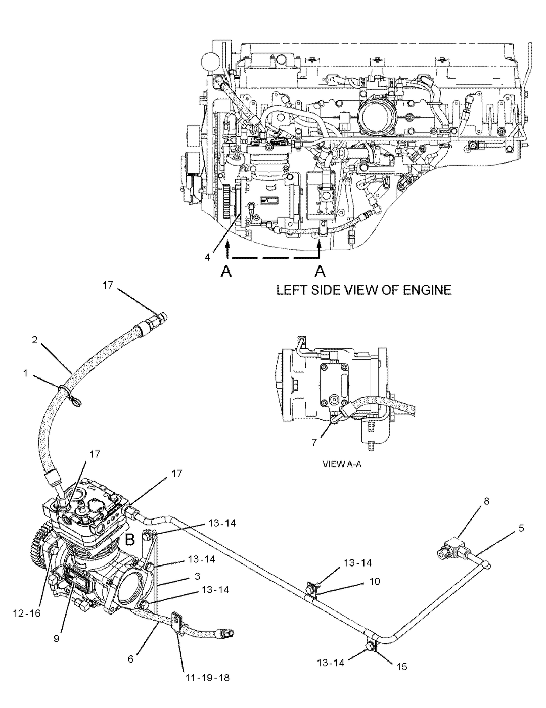 New Air Compressor, Caterpillar C11, C13, C15, C18 (801463, 5012533)